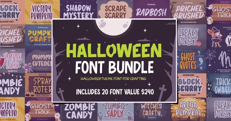 Halloween Font Bundle (by Typefar)