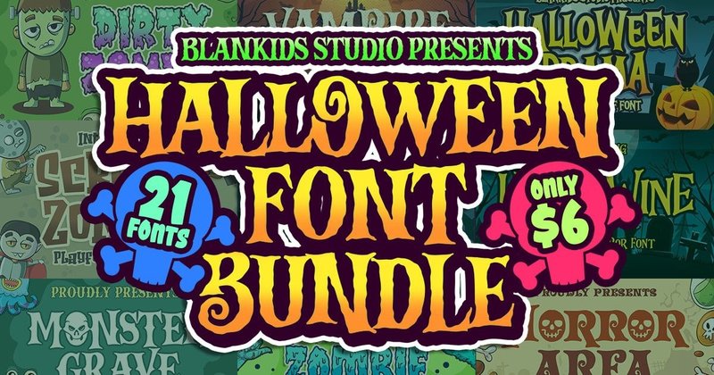 Halloween Font Bundle (by Blankids Studio)
