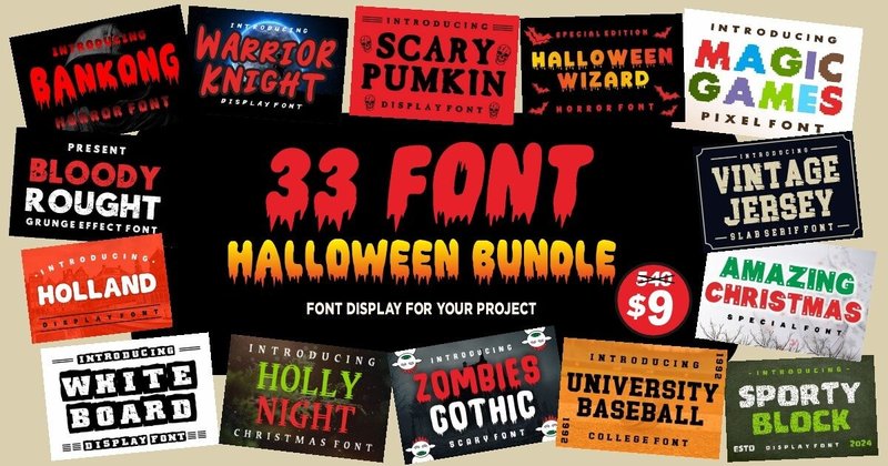 Halloween Font Bundle (by Infinity art Studio)