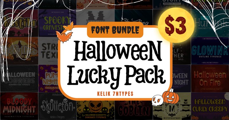 Halloween Lucky Font Bundle (by Kelik - 7NTypes)