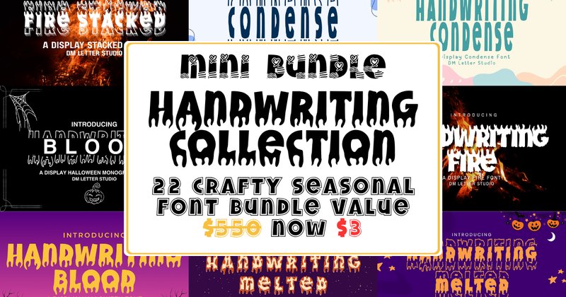 Handwriting Collection Font Bundle (by dmletter31)