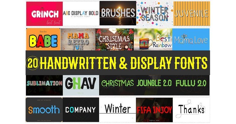 Handwritten and Display Fonts Bundle (by MistyDesigns)