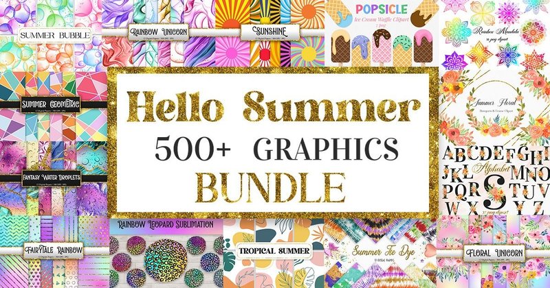 Hello Summer Graphics Bundle (by PinkPearly)