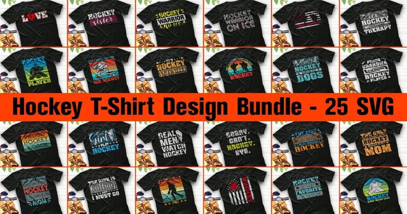 Hockey Retro Sports Graphic Design Bundle (by Graphics BD)