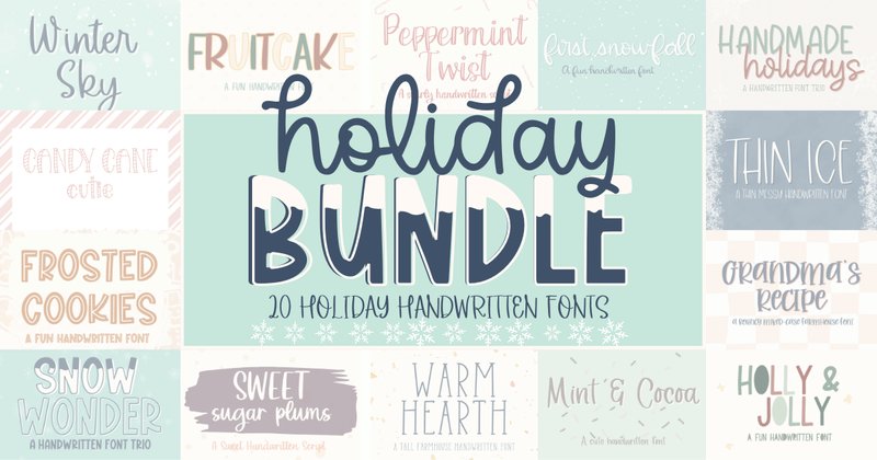 Holiday Font Bundle by designingdigitals