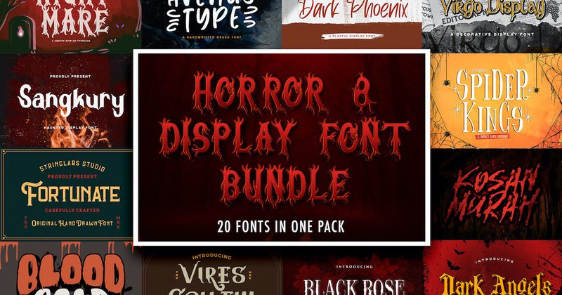 Horror & Display Font Bundle by StringLabs