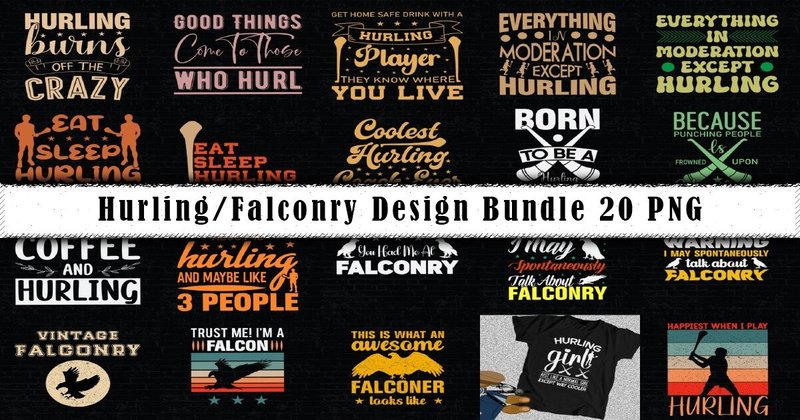Hurling Falconry T-Shirt Sublimation Bundle (by vecstockdesign)