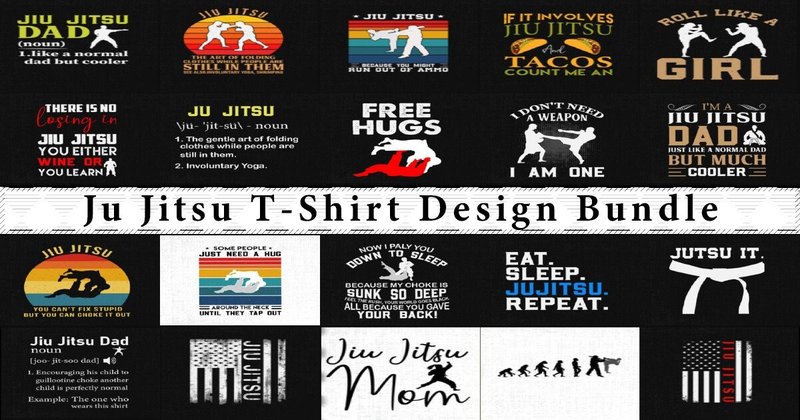 Jiu Jitsu Fighter Graphic Design Bundle (by svgdecor)