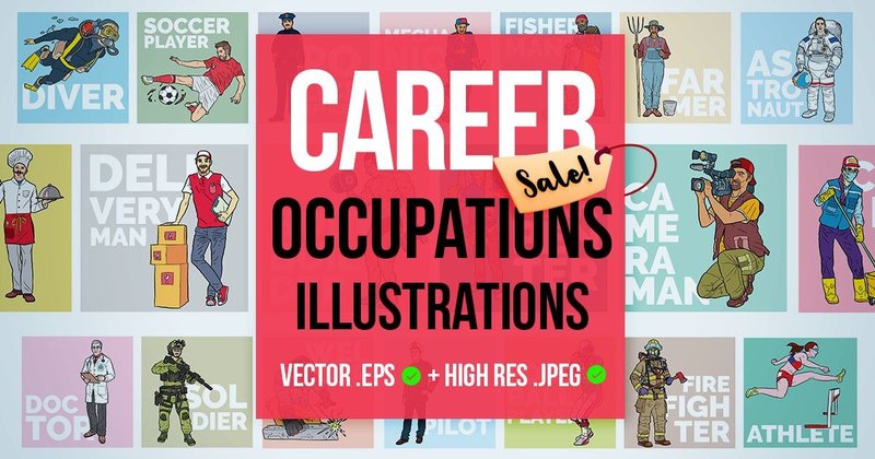 Jobs Career Vector Illustration Bundle