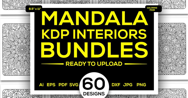 KDP Interior Mandala Design SVG Bundle (by TeamlancerBD)