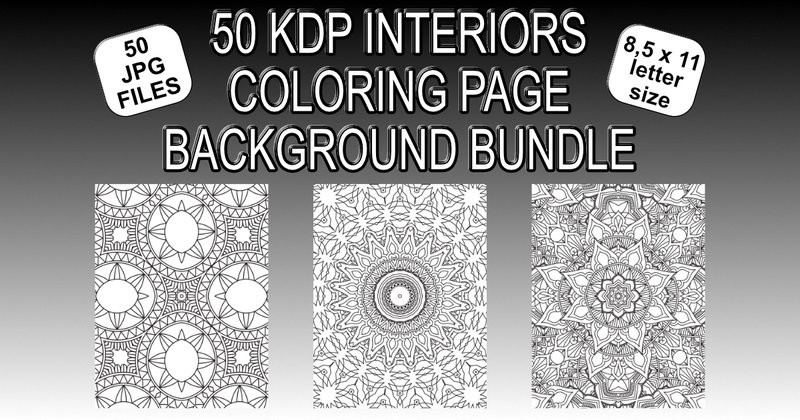 KDP Interiors Coloring Background Bundle (by podselect33)