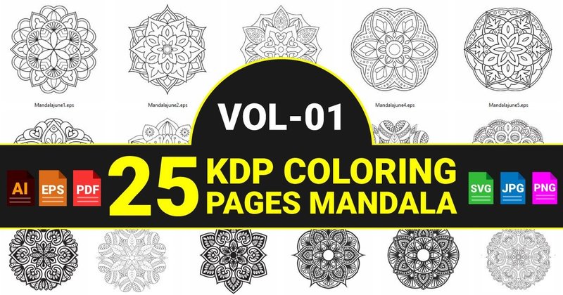 Mandala KDP Coloring Pages Bundle Vol.1 (by Kutub)