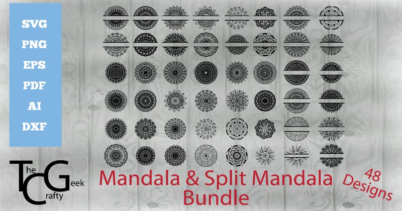Mandala & Split Mandala Bundle (by The Crafty Geek)