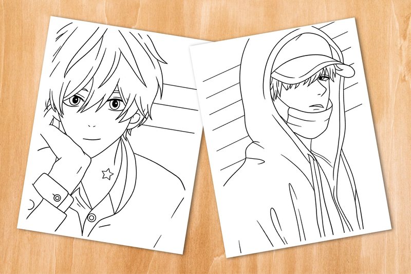Manga Anime Boy Coloring Pages