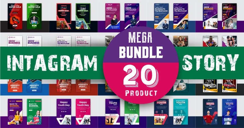 Mega Instagram Story Template Vol. 01 (by Graphs_Store)