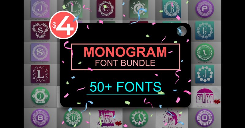 Monogram Font Bundle by Bold Point