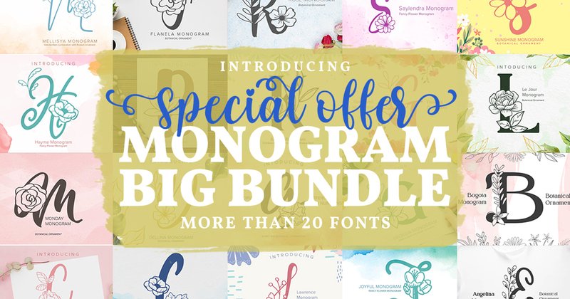 Monogram Fonts Big Bundle by Monogram Lovers