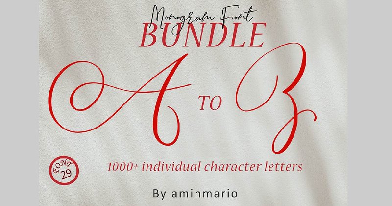 Monograms Bundle from a to Z by aminmario