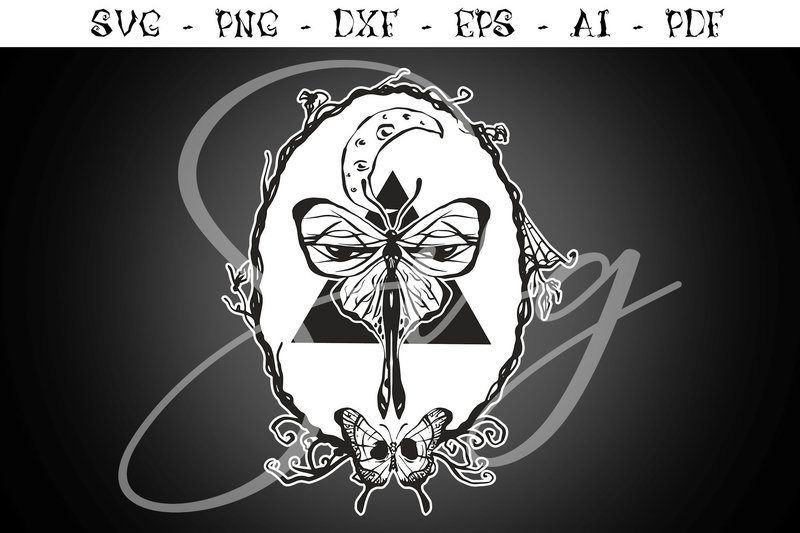 Moon Moth SVG Gothic SVG