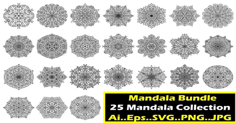 Outline Mandala Coloring Book for KDP Bundle (by graphicyano8)