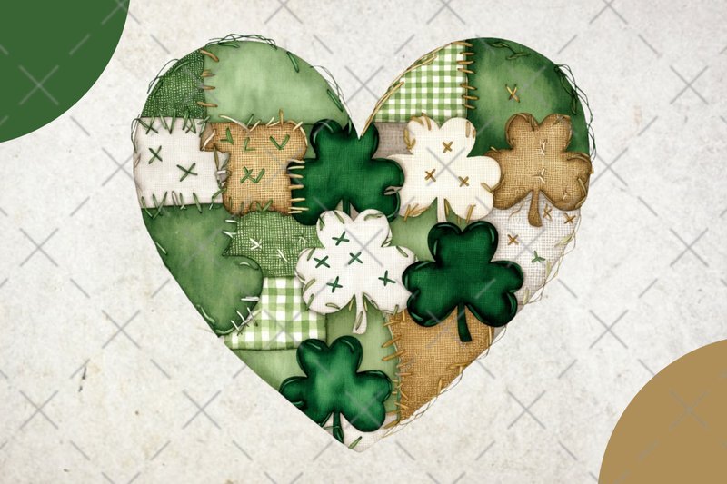 Patchwork Saint Patrick’s Day Heart Png (by benbouselham.lamia100)
