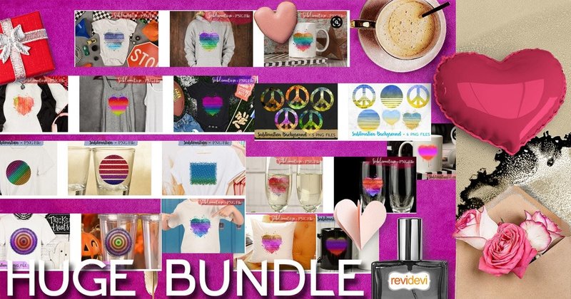 Peace Heart Love Sublimation Bundle (by Revidevi)