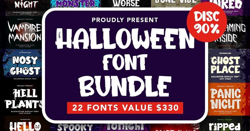 Perfect Halloween Font Bundle (by Hatf Type)