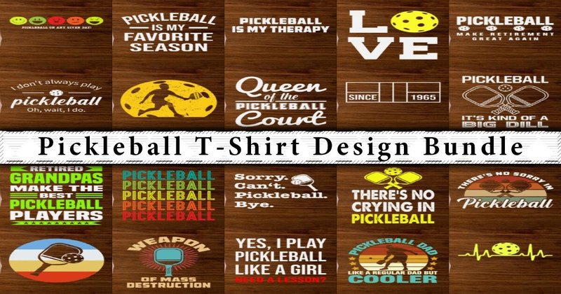 Pickleball Retro Funny Design Bundle (by svgdecor)