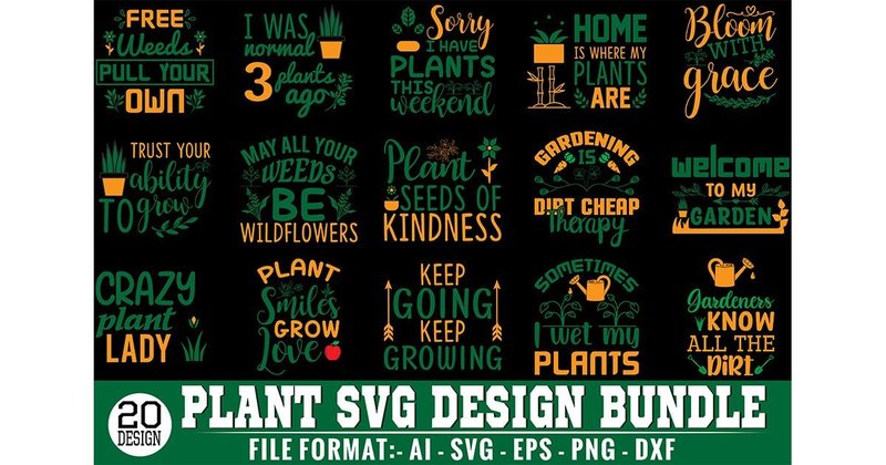 Plant SVG Design Bundle (by graphics_home)