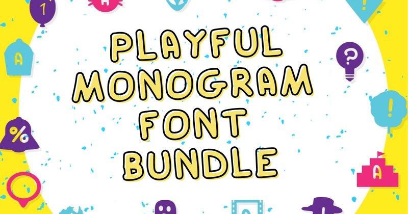 Playful Monogram Font Bundle by GraphicsBam Fonts