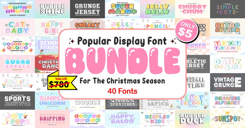Popular Display Font Bundle (by TaralArt)