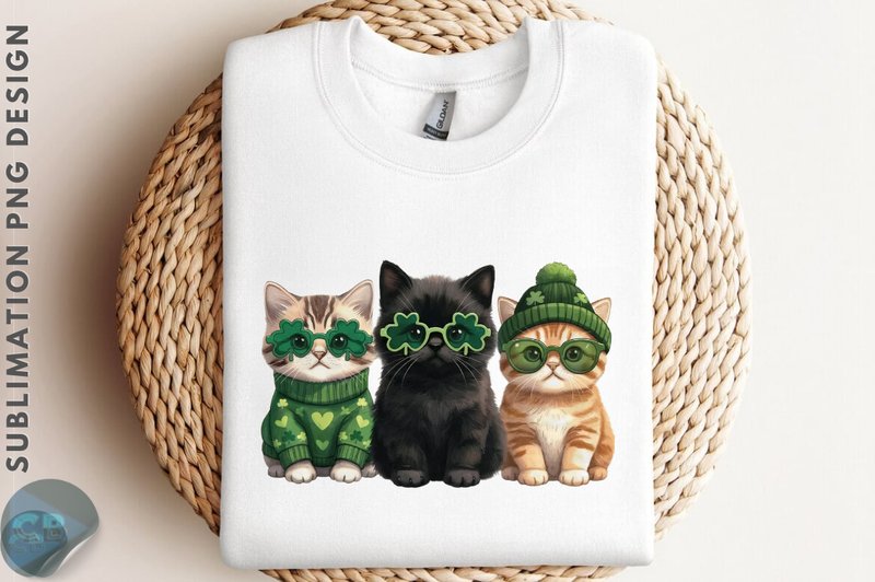 Purrfectly Lucky Cat St Patricks Day PNG (by Crafts SVG)