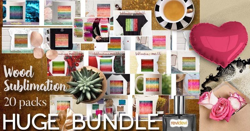 Retro Square Woods Sublimation Bundle (by Revidevi)