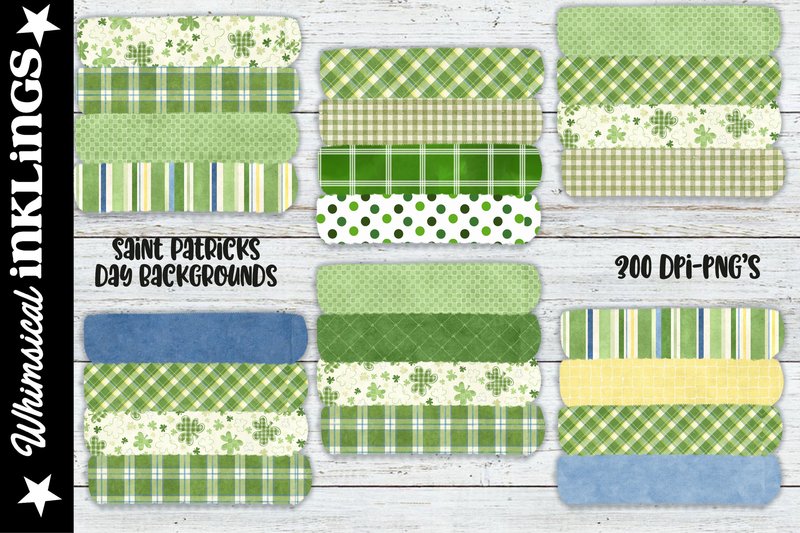 Saint Patrick's Day Backgrounds (by Whimsical Inklings)