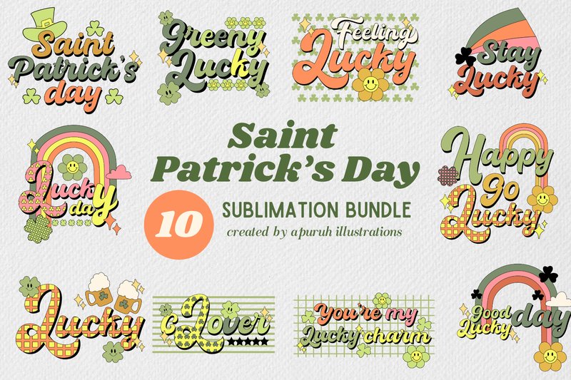Saint Patrick's Day Sublimation Cut File (by creationsbyapuruh)