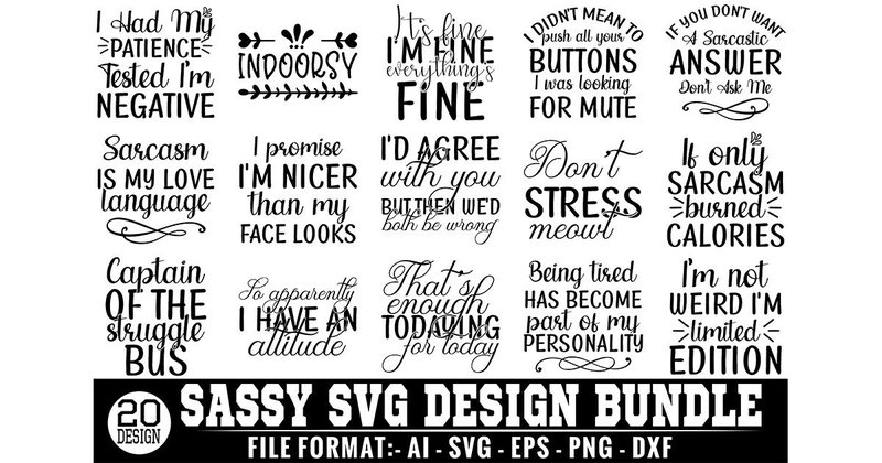 Sassy SVG Design Bundle (by graphics_home)