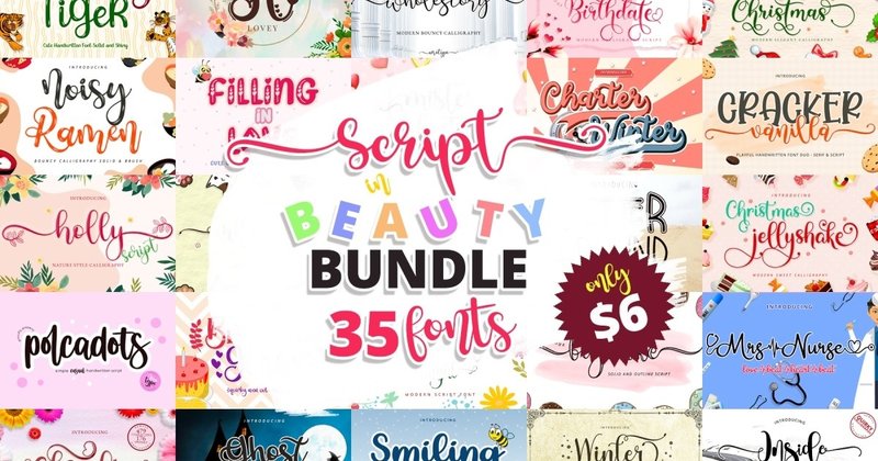 Script in Beauty Font Bundle