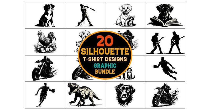 Silhouette Vector Graphic for T-Shirt Bundle