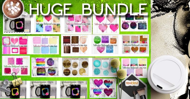 Spring Sublimation Backgrounds Bundle (by Revidevi)