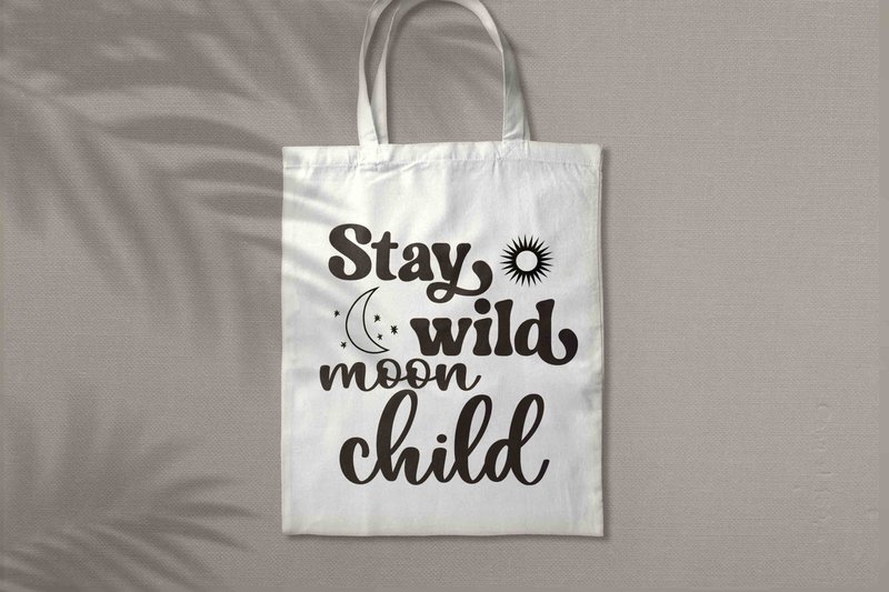 Stay Wild Moon Child Black SVG