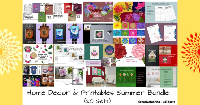 Summer Home Decor & Printables Bundle (by Jata Arts)