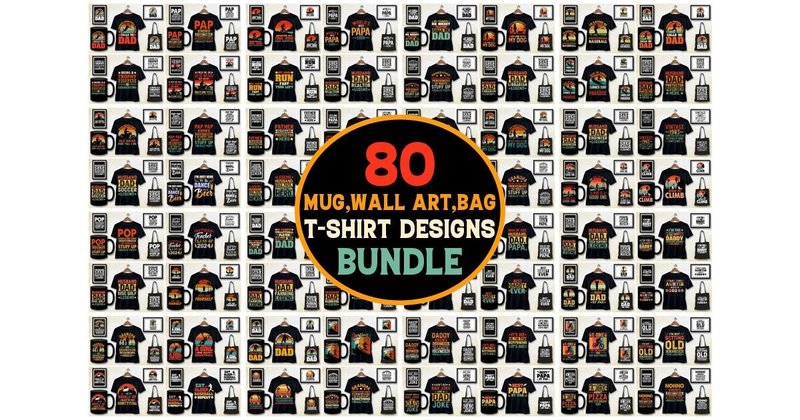 T-Shirt Mug Wall Art Bag Design Graphic Bundle