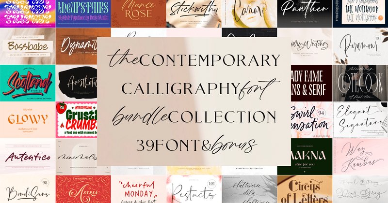 The Contemporary Calligraphy Font Bundle (by RedyStudio)