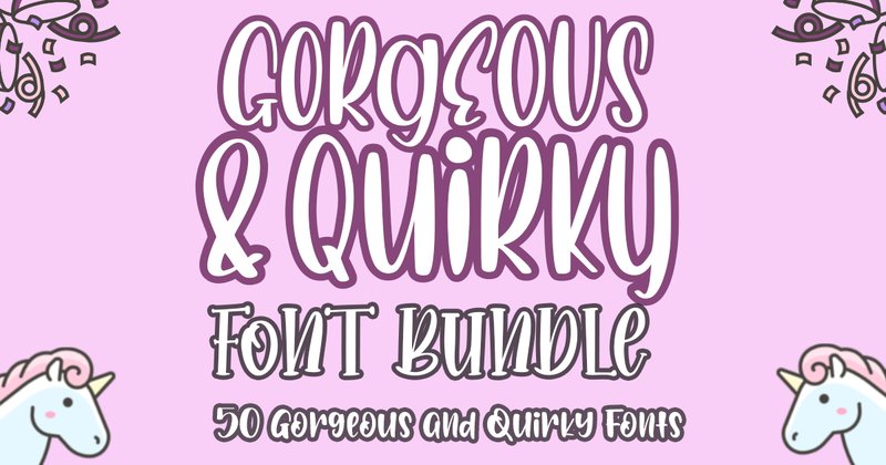 The Gorgeous and Quirky Font Bundle (by Haksen)