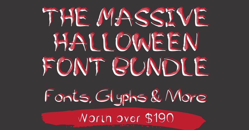 The Massive Halloween Font Bundle + More (by GraphicsBam Fonts)