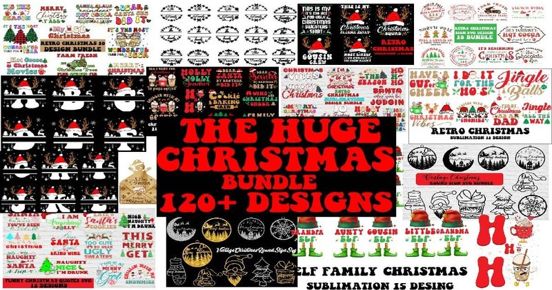 The Mega Christmas SVG Bundle (by RK-Tees)