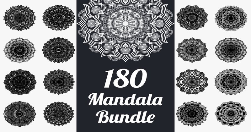 Unique Mandalas Bundle (by A.H POD Designer)