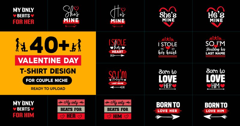 Valentine's Day Couple SVG Bundle (by King_publisher)