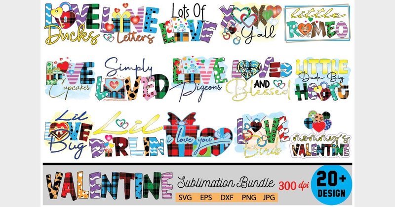 Valentines Day Sublimation Bundle (by Wow Magic)