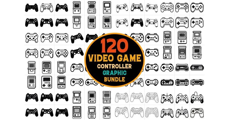 Video Game Controller Vector Graphic Bundle
